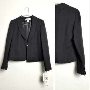 Jones New York Black Blazer Women's Size 8 Petite Office Career Office Work